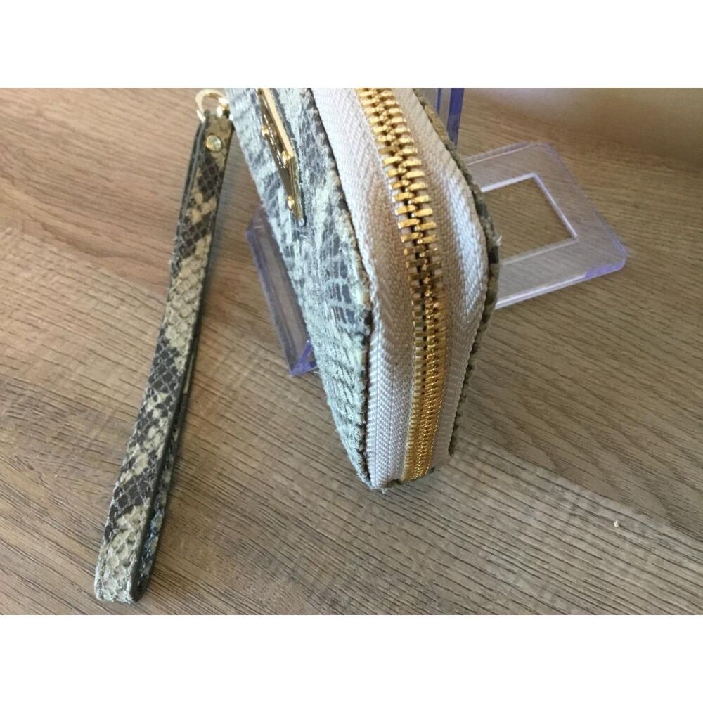 Michael Kors Snakeskin Print Zip-Around Wristlet Wallet Clutch - Picture 5 of 7
